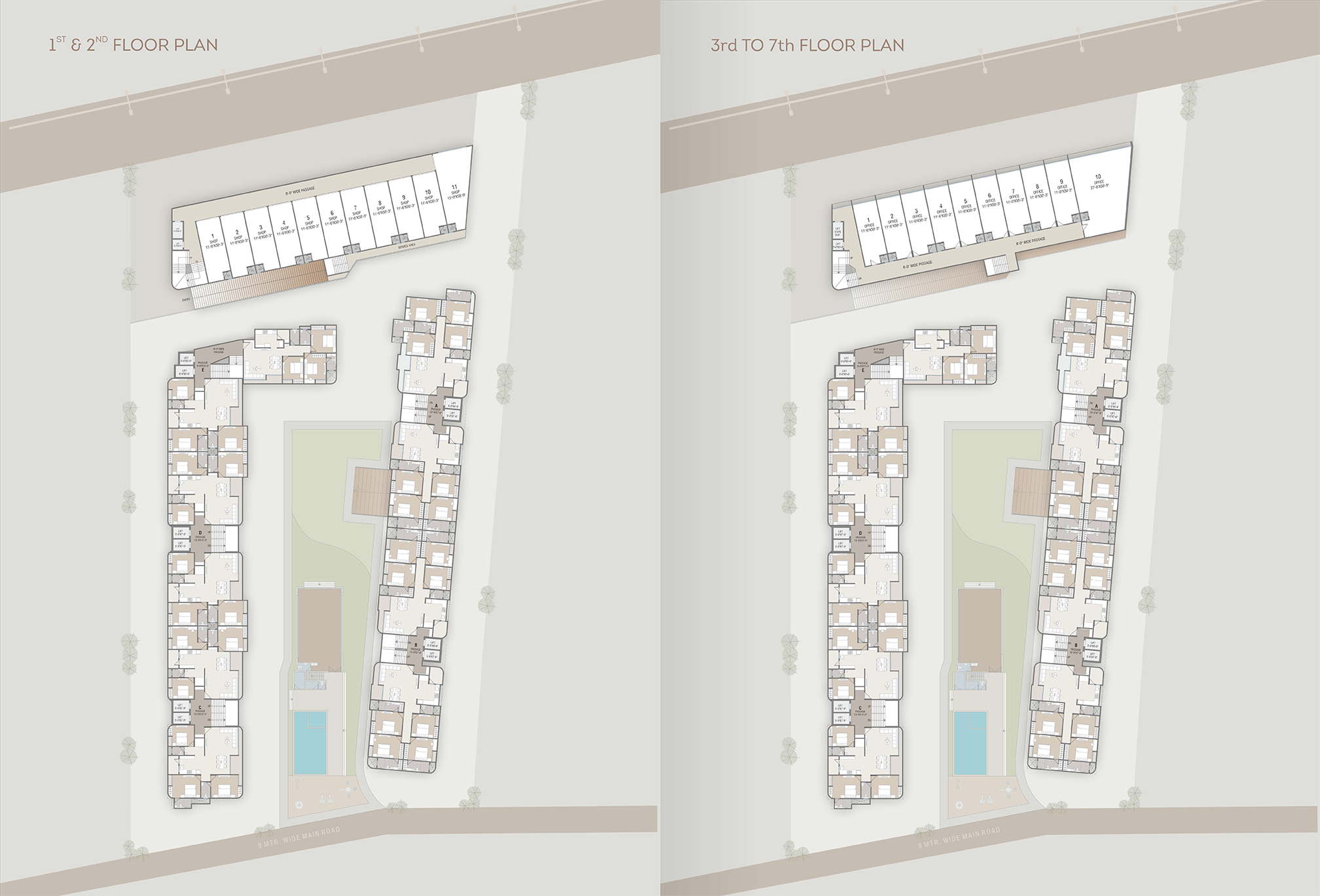 1st, 2nd, 3rd to 7th Floor