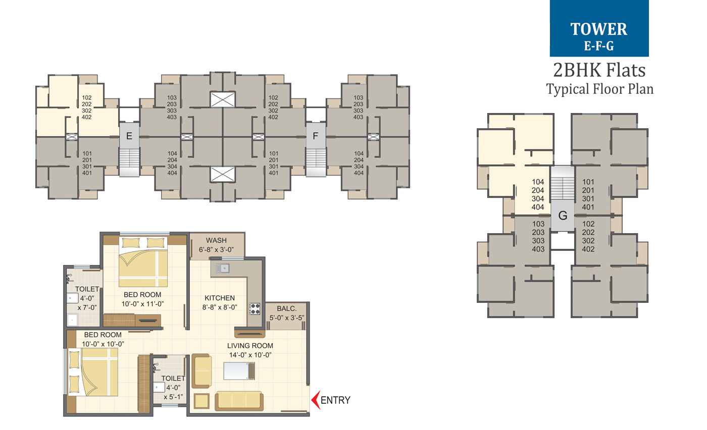 Tower EGF Tower - 2BHK Flats