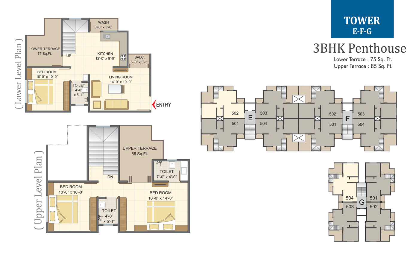Penthouse EFG Tower - 3BHK