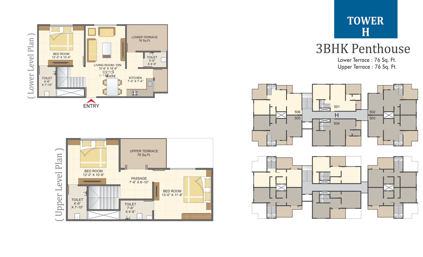 Penthouse H2 Tower - 3BHK